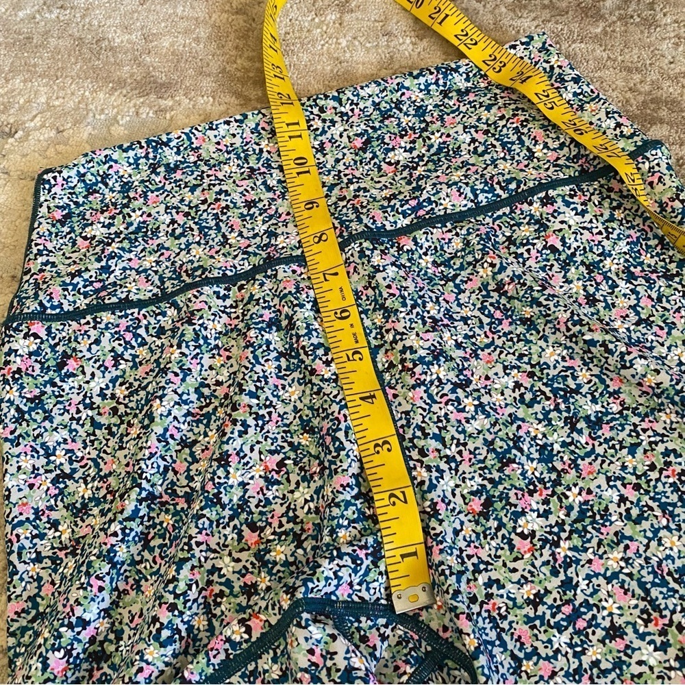 SAGE Collective Floral Athletic Biker Shorts 7” Inseam High Waist Blue Pink: L - Picture 4 of 7
